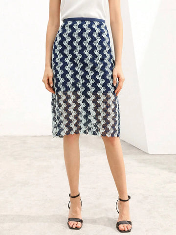 MOTF PREMIUM WAVY GUIPURE LACE SKIRT