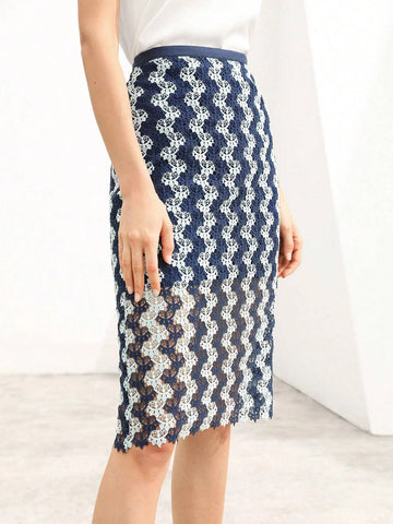 MOTF PREMIUM WAVY GUIPURE LACE SKIRT