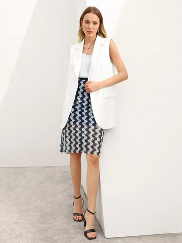 MOTF PREMIUM WAVY GUIPURE LACE SKIRT