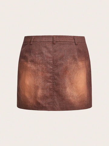 ICON Lace Up Front O-ring Zipper Skirt