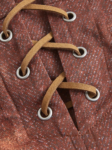 ICON Lace Up Front O-ring Zipper Skirt