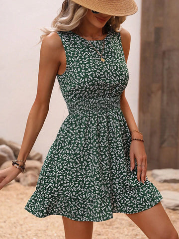 Ditsy Floral Print A-line Dress
