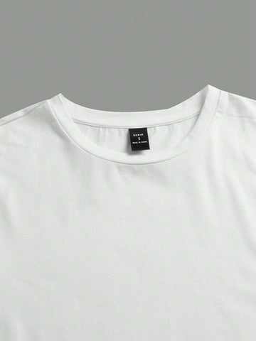 EZwear Bear And Slogan Graphic Drop Shoulder Tee