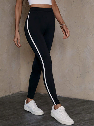EMERY ROSE Contrast Side Stripe Leggings
