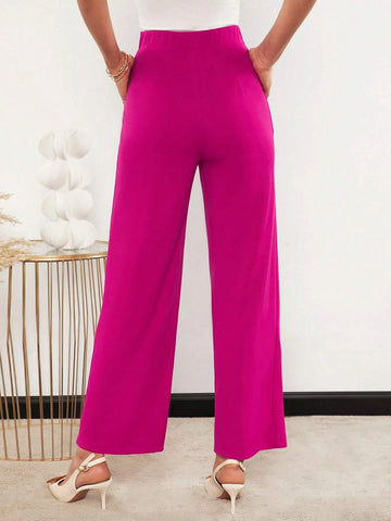 EMERY ROSE Solid Slant Pocket Pants Without Belt