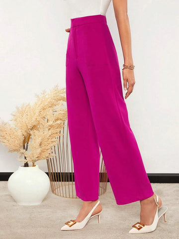 EMERY ROSE Solid Slant Pocket Pants Without Belt