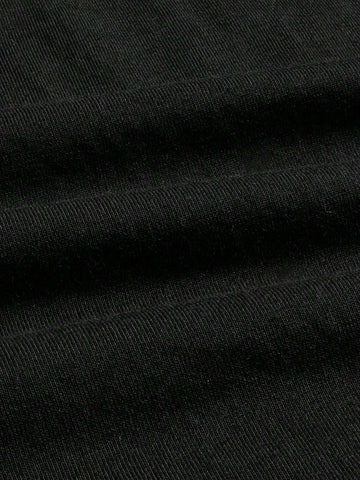 EZwear Motorcycle & Letter Graphic Crop Tee