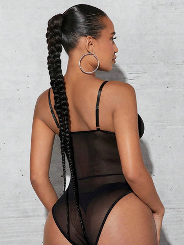 Solid Bustier Cami Bodysuit