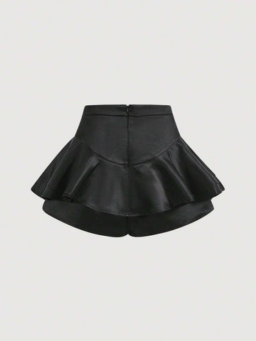MOD Ruffle Trim Layer Hem Skort