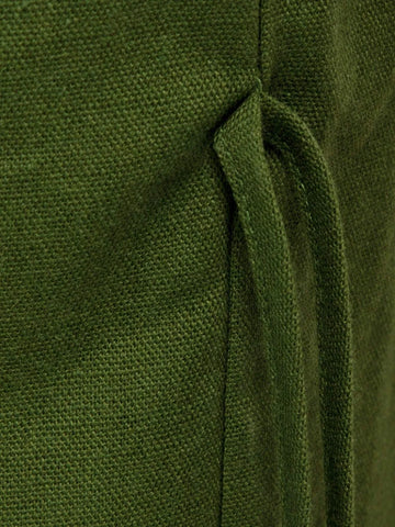 Drawstring Waist Flap Pocket Side Cargo Pants