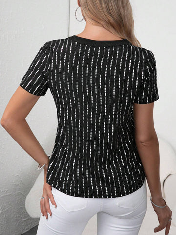 Notch Neck Blouse