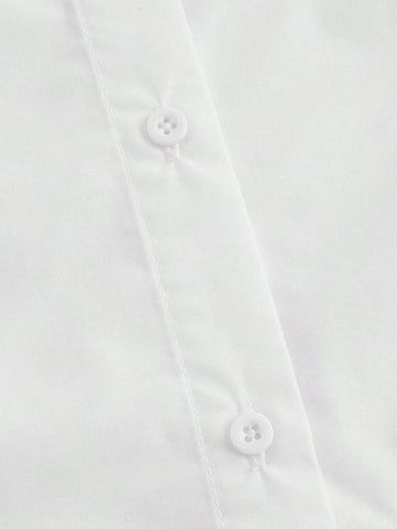 EZwear Solid Button Front Sleeveless Crop Blouse