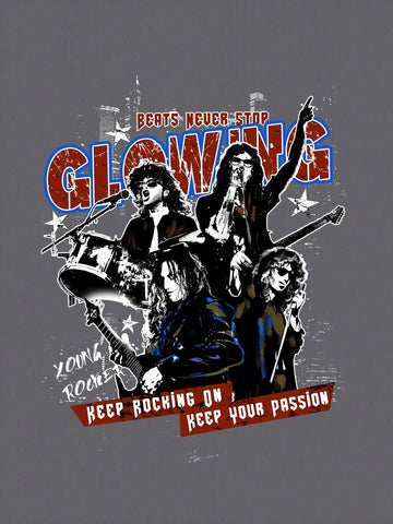 EZwear Figure & Slogan Graphic Drop Shoulder Tee