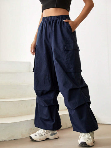 EZwear Flap Pocket Side Cargo Pants