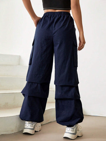 EZwear Flap Pocket Side Cargo Pants