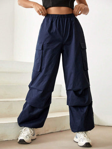 EZwear Flap Pocket Side Cargo Pants
