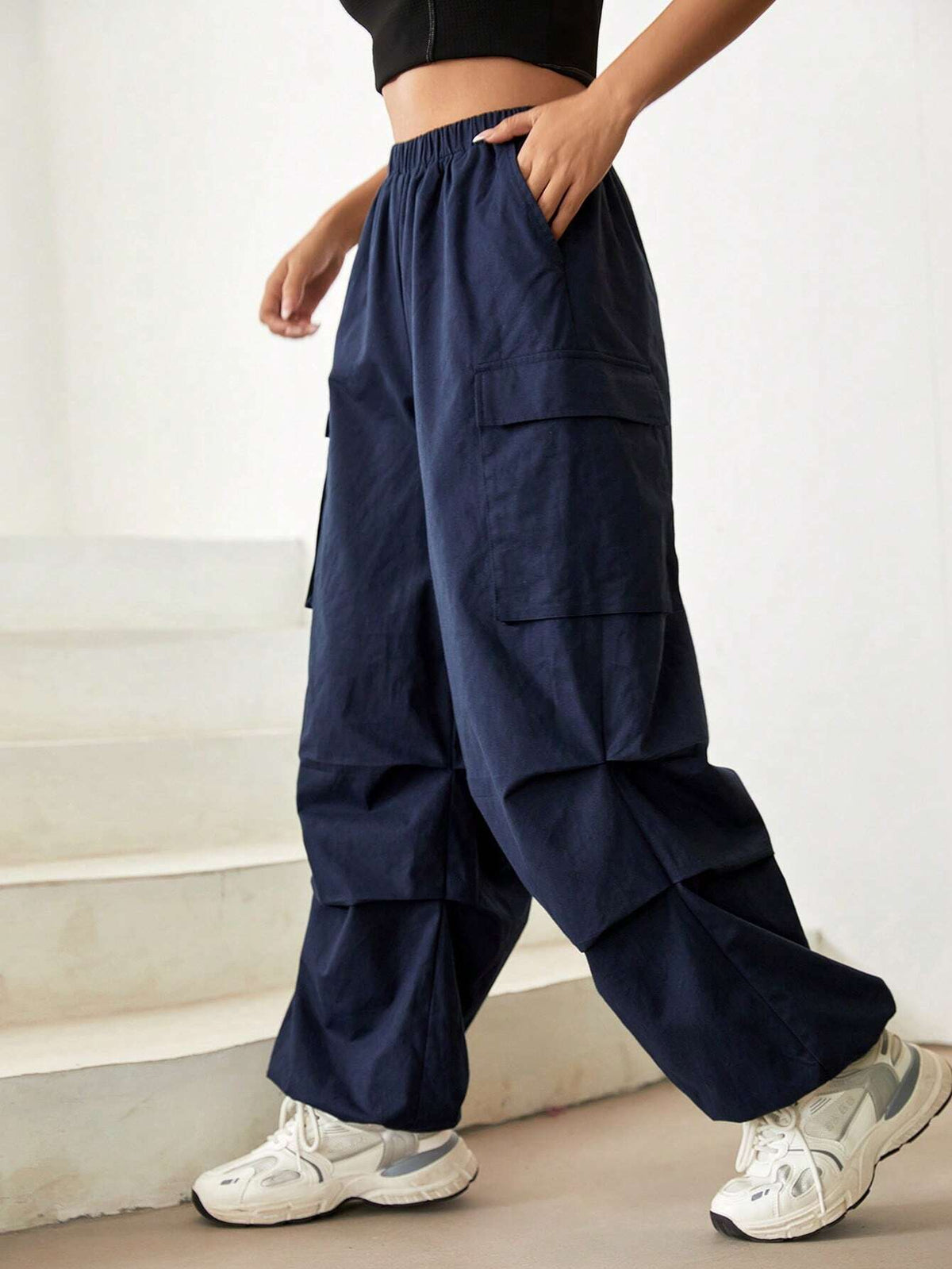 EZwear Flap Pocket Side Cargo Pants