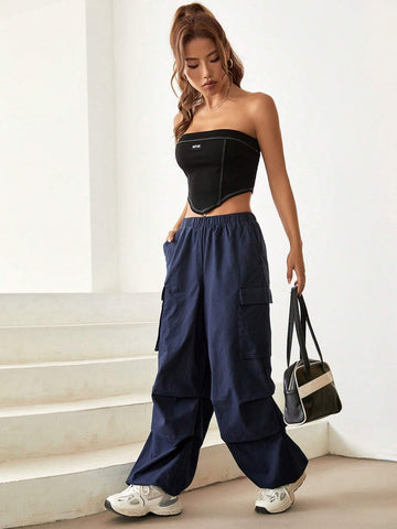 EZwear Flap Pocket Side Cargo Pants