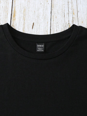 EMERY ROSE Letter & Heart Print Tee