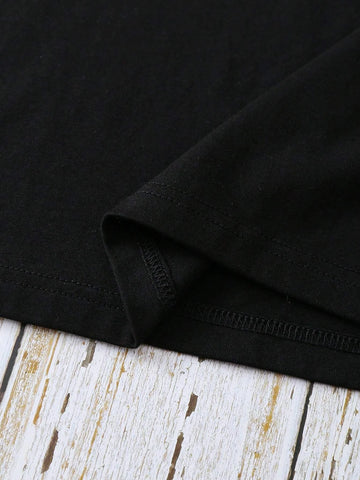 EMERY ROSE Letter & Heart Print Tee