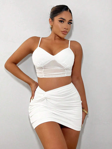 SXY Twist Front Bodycon Skirt
