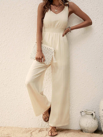 EMERY ROSE Solid Wide Leg Jumpsuit