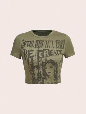 ICON Letter & Figure Graphic Crop Tee