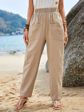 EMERY ROSE Dual Pocket Elastic Waist Pants