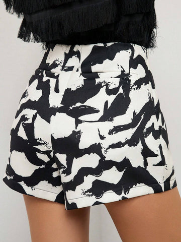 Unity Allover Print High Waist Skort