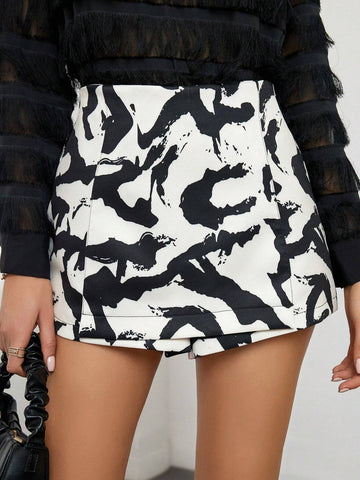 Unity Allover Print High Waist Skort