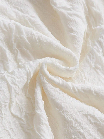 ICON Ruched Bust Lettuce Trim Crop Tee