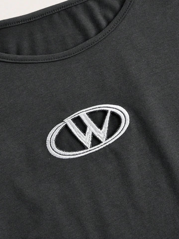 ICON Cut Out Patched Detail Crop Tee