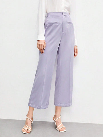 BIZwear Solid Zipper Fly Pants