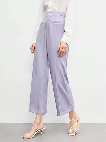 BIZwear Solid Zipper Fly Pants