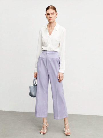 BIZwear Solid Zipper Fly Pants