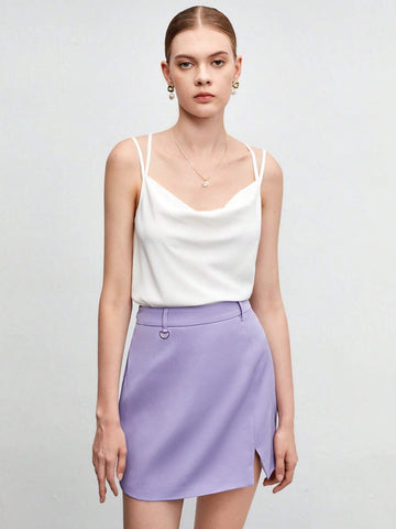 BIZwear D-ring Detail Split Hem Skirt