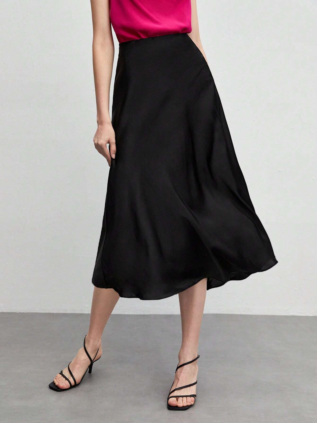 BIZwear Solid A-line Skirt
