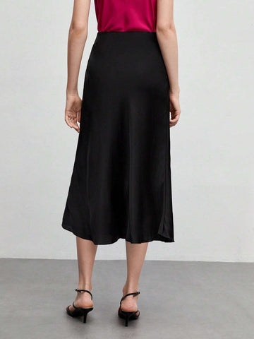 BIZwear Solid A-line Skirt