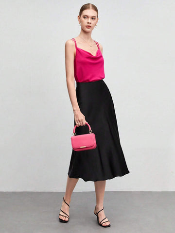 BIZwear Solid A-line Skirt