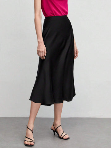 BIZwear Solid A-line Skirt