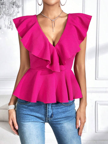 Unity Ruffle Trim Peplum Tee
