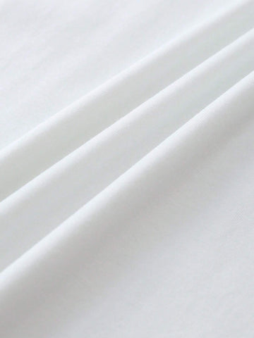 EMERY ROSE Slogan & Figure Graphic Tee