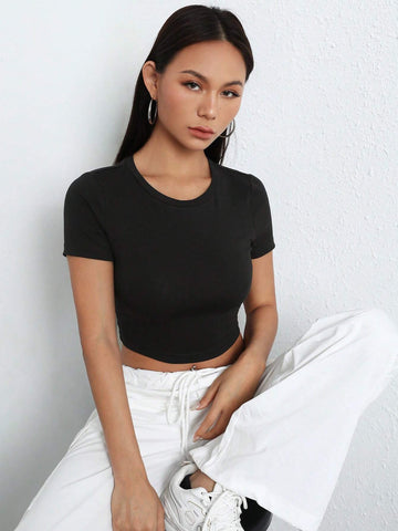 EZwear Wing Print Crop Tee