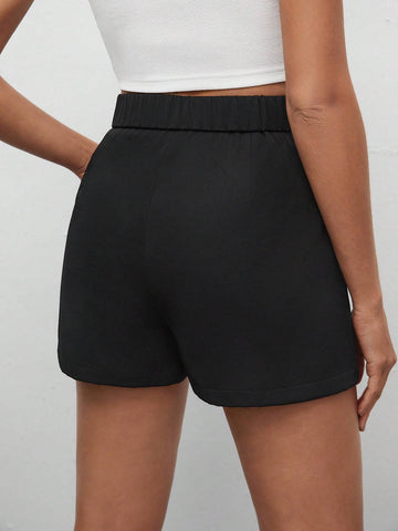 BIZwear Contrast Trim Slant Pocket Shorts