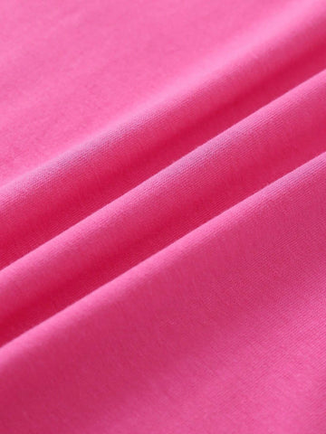 EZwear Letter Graphic Drop Shoulder Tee