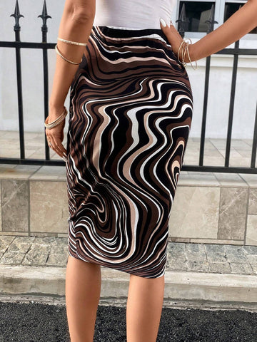 Unity Allover Print Pencil Skirt