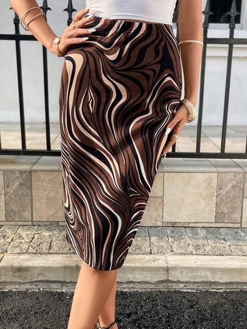 Unity Allover Print Pencil Skirt