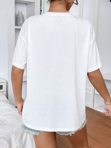 Unity Oil Painting Print Drop Shoulder Tee