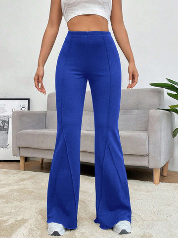 Solid Flare Leg Pants
