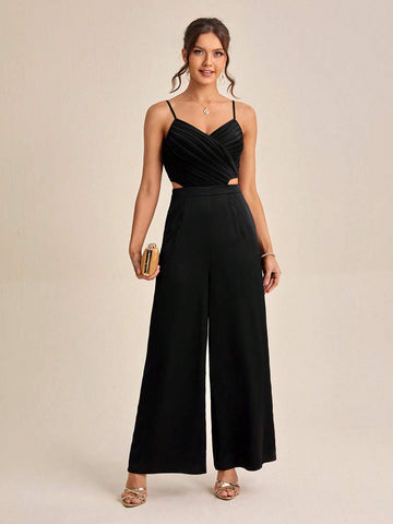 Cut Out Waist Cami Jumpsuit